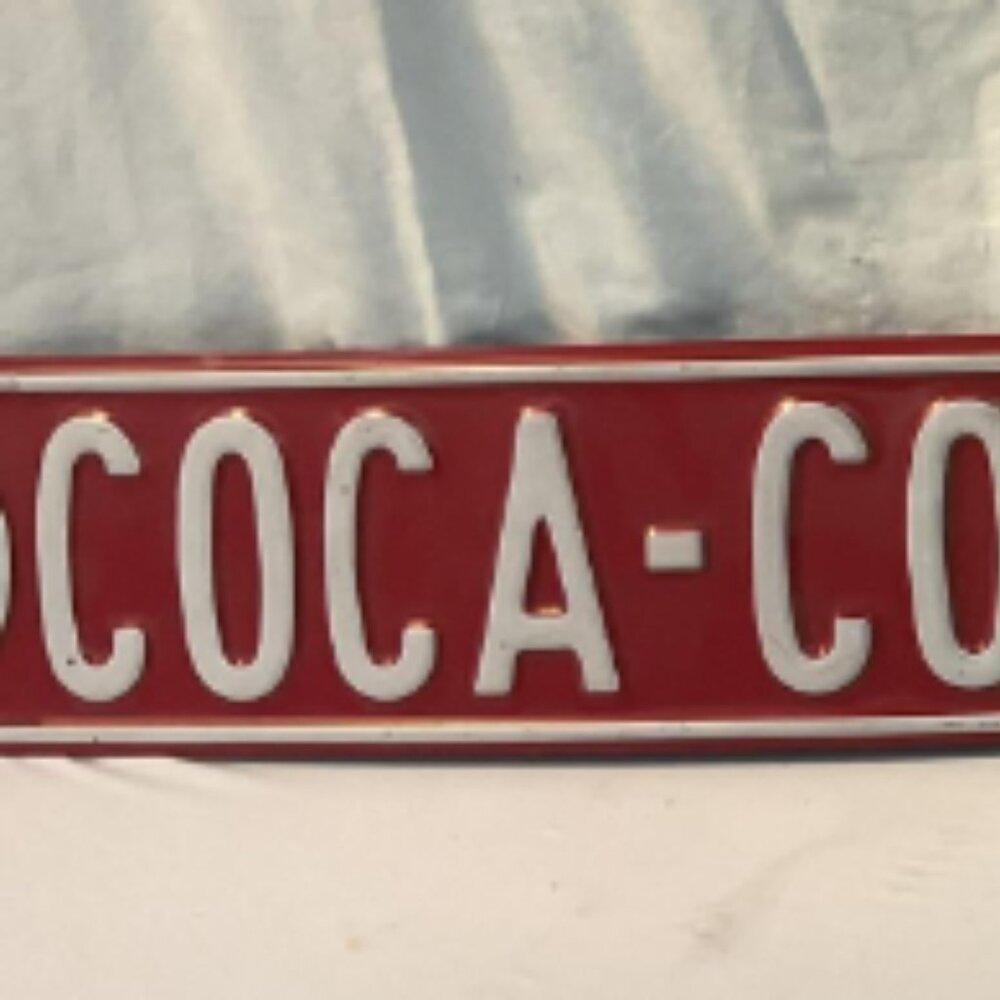 Vintage Coca cola street sign collectible
